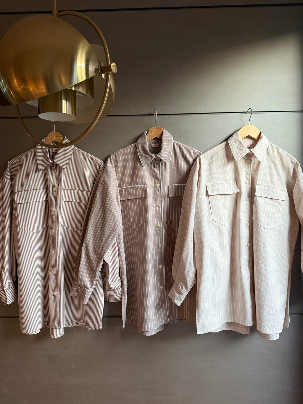 Daily Pajama corto righine marroni