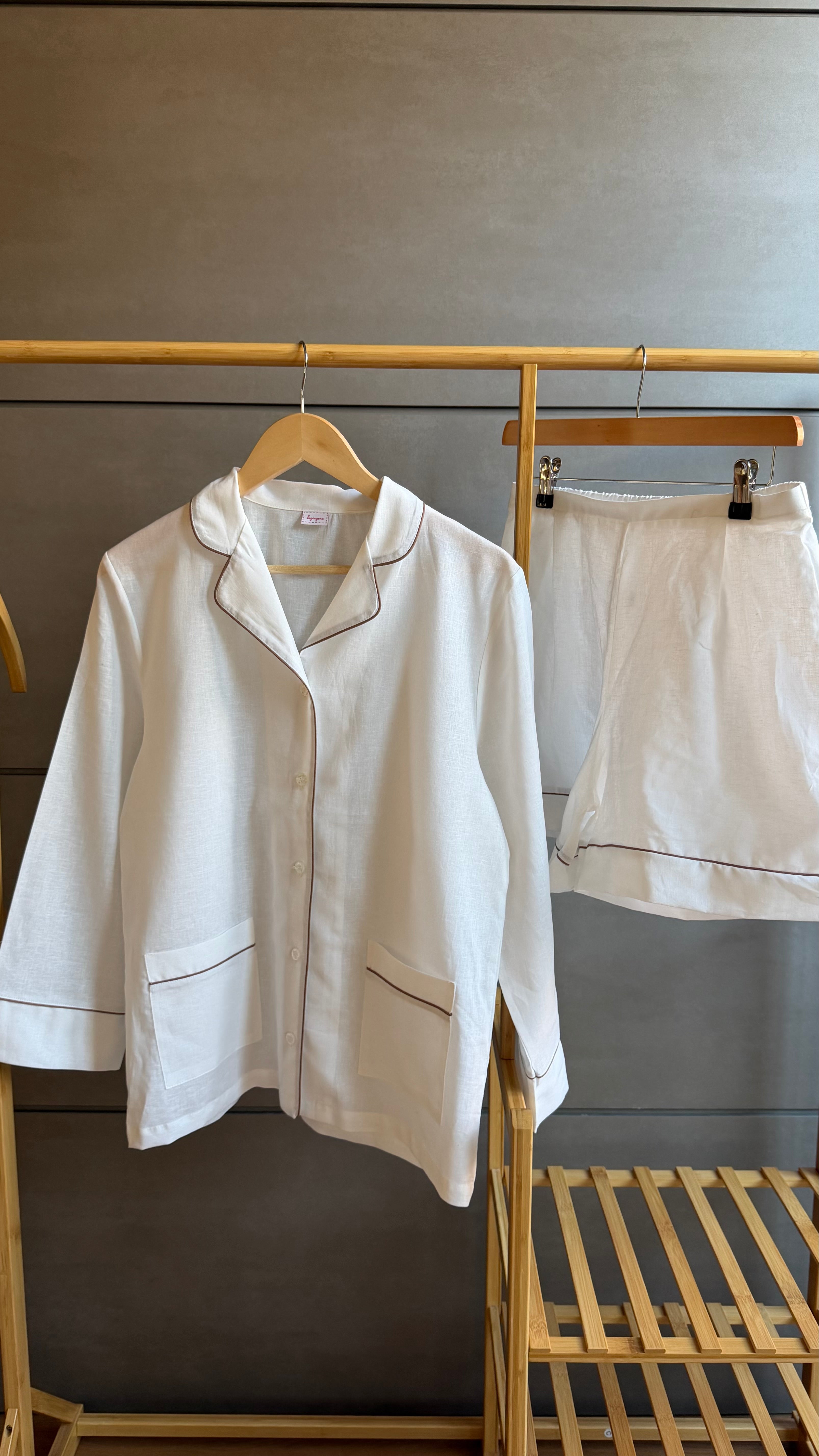 Pigiama donna LINO E BORDI MARRONI