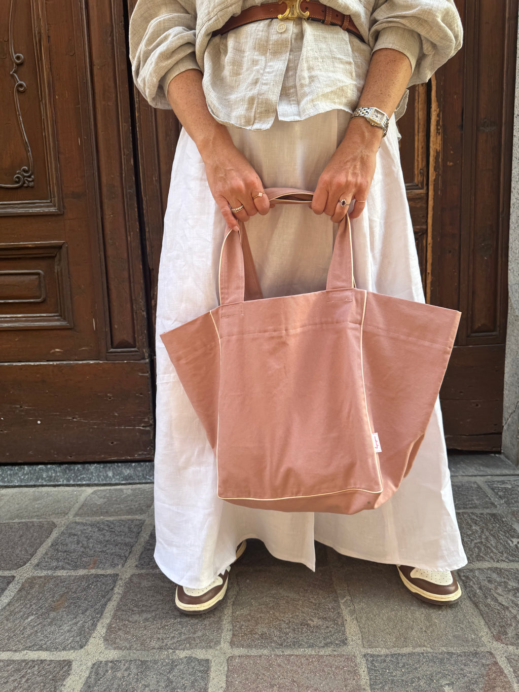 Tote bag trapezio