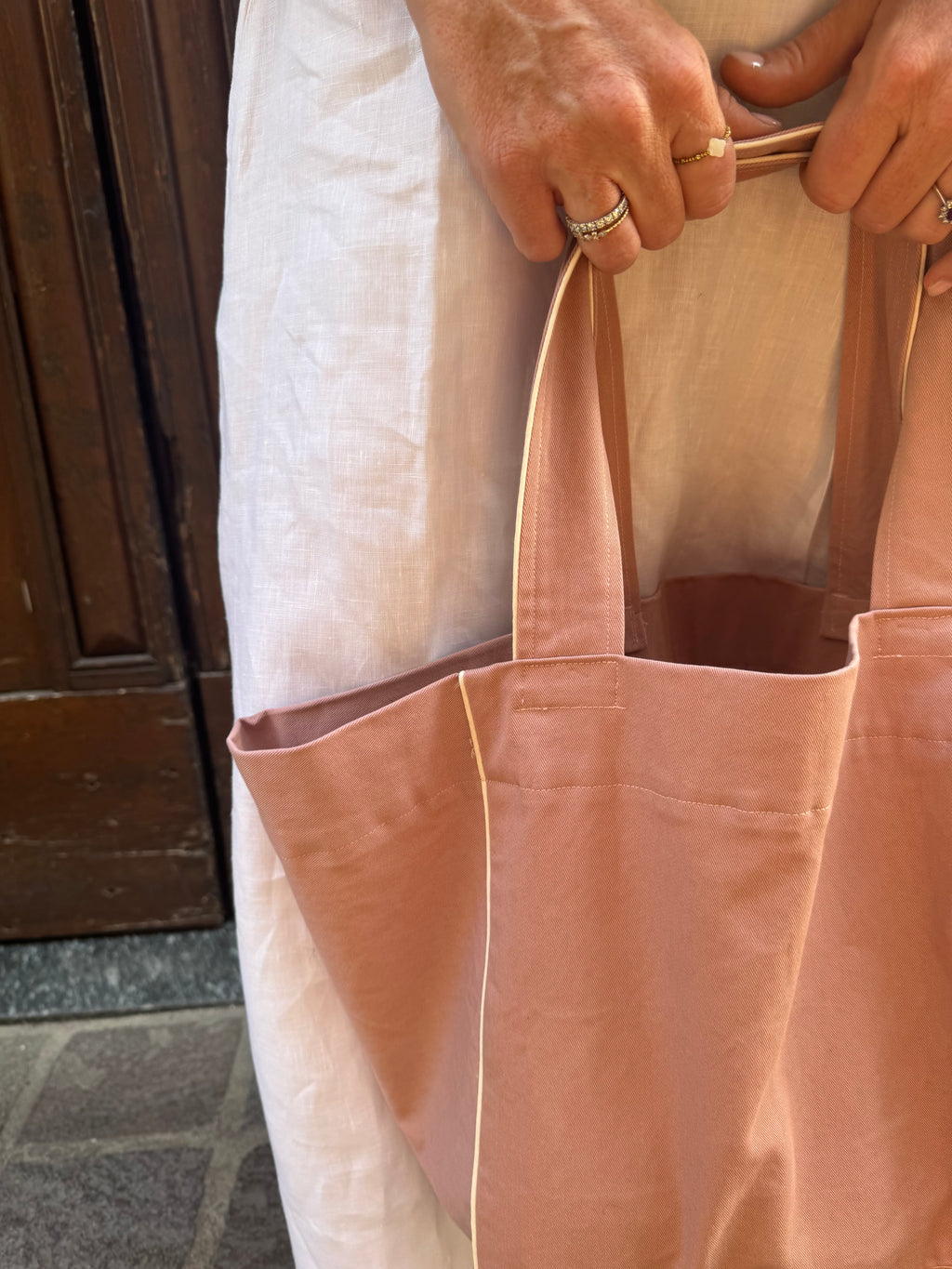 Tote bag trapezio