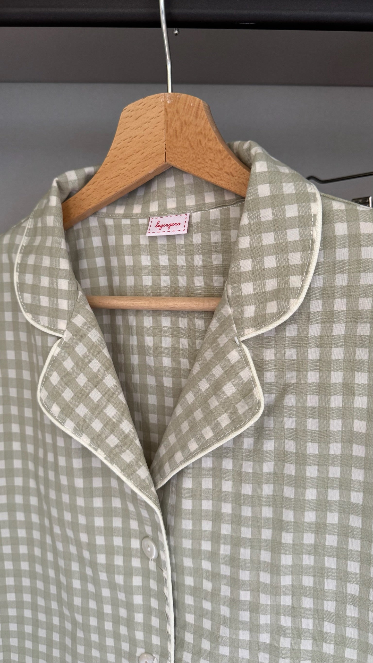 Pigiama donna VICHY SALVIA Lungo + Corto