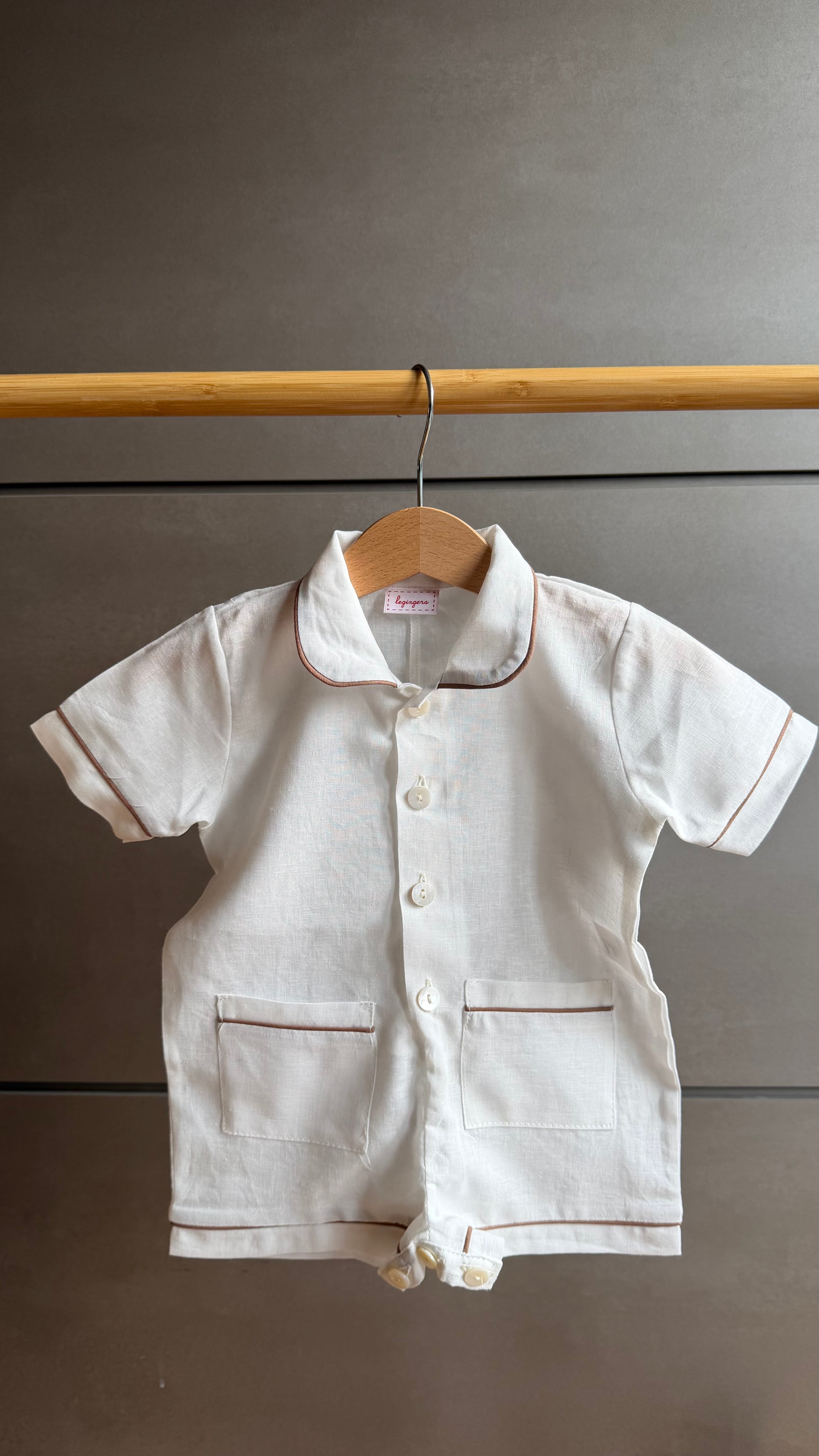 Pigiama Tutona: Dalla 6 alla 18 mesi LINO E BORDI MARRONI