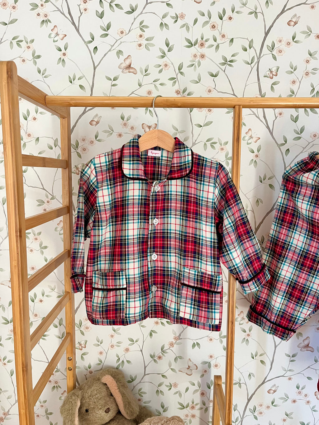 Pigiama: Dalla 2 alla 6 anni TARTAN BORDI VELLUTO