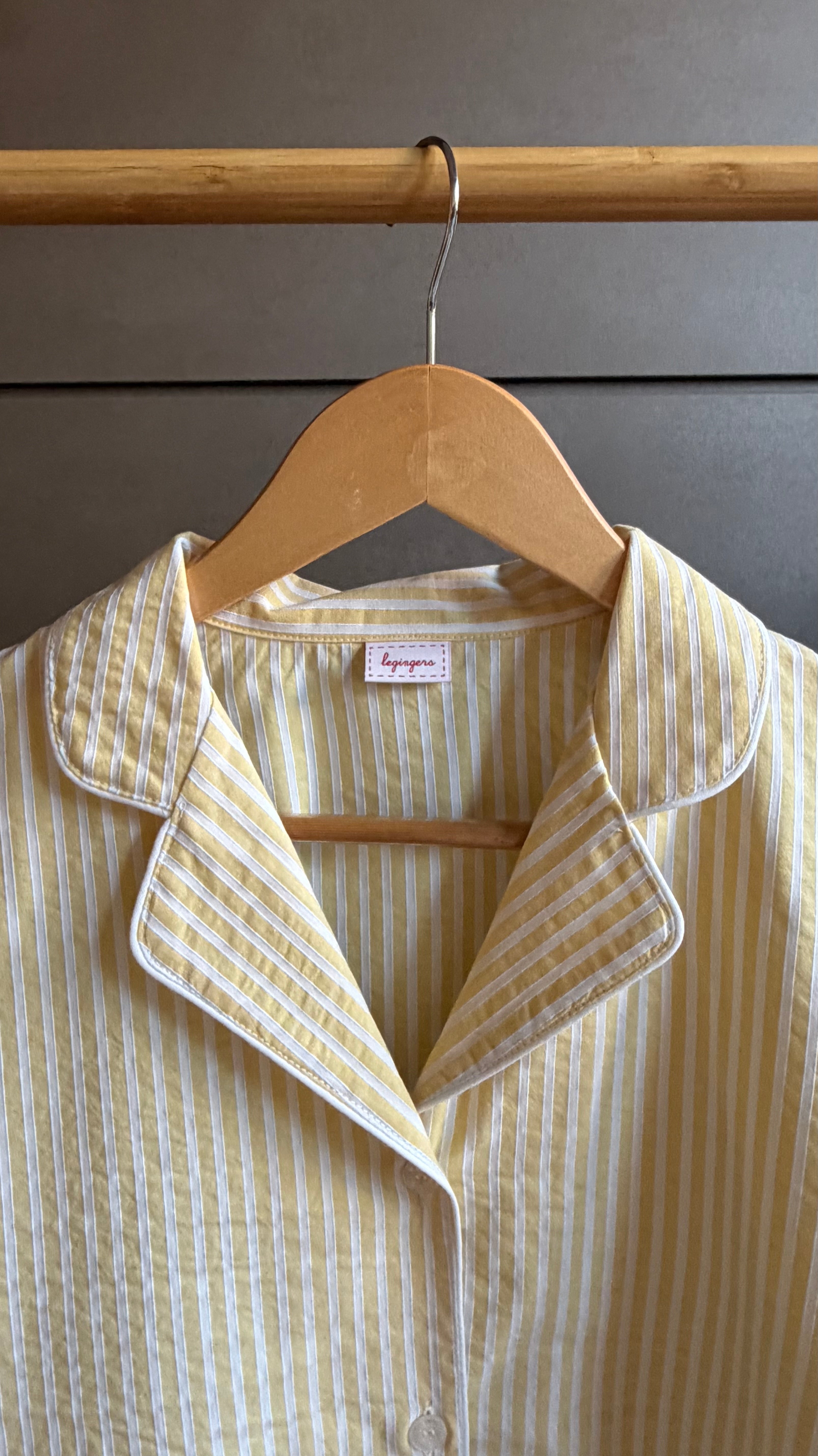 Pigiama donna RIGHE GIALLE Lungo + Corto