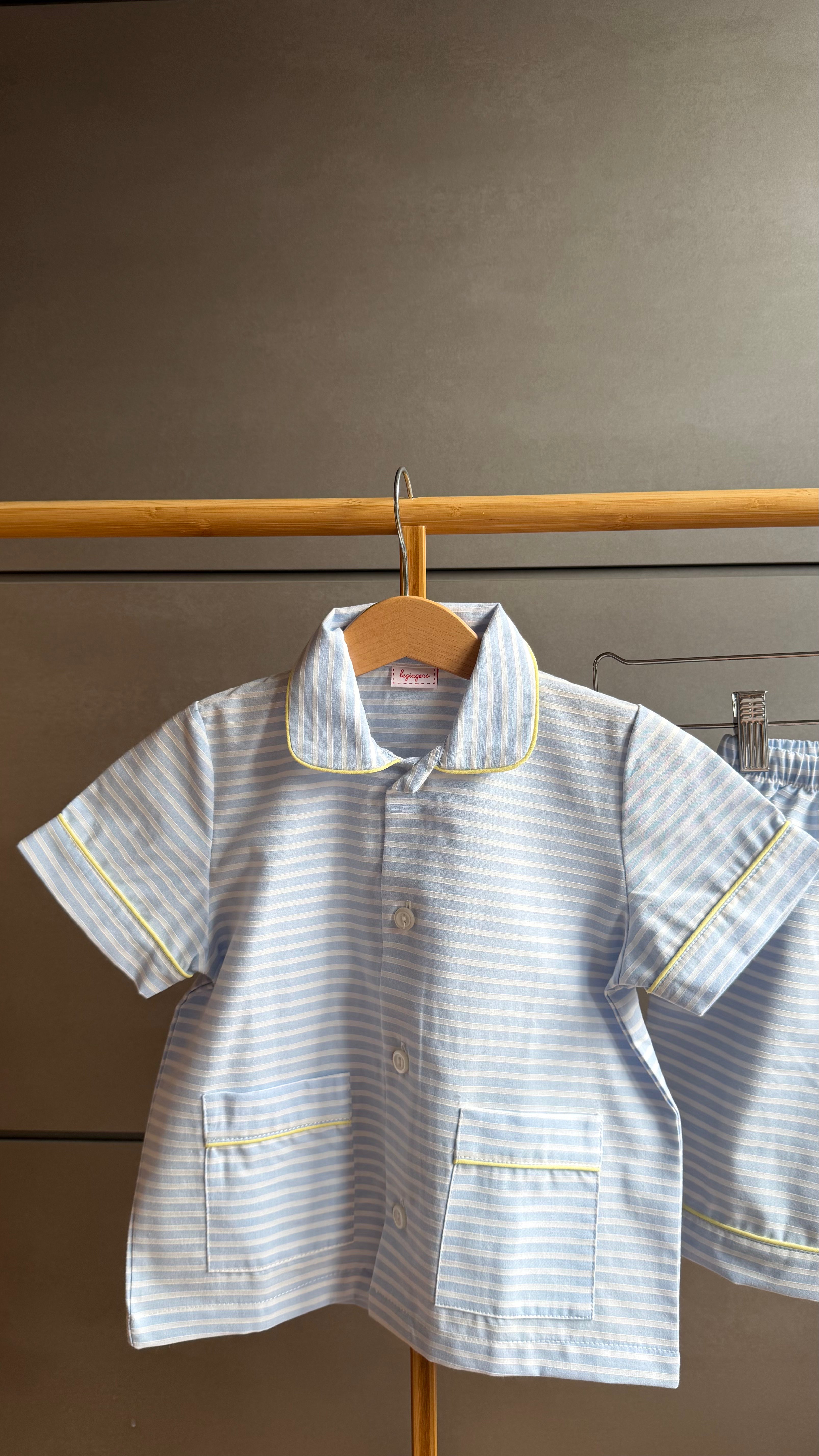 Pigiama Due pezzi: Dalla 2 alla 6 anni RIGHE AZZURRE