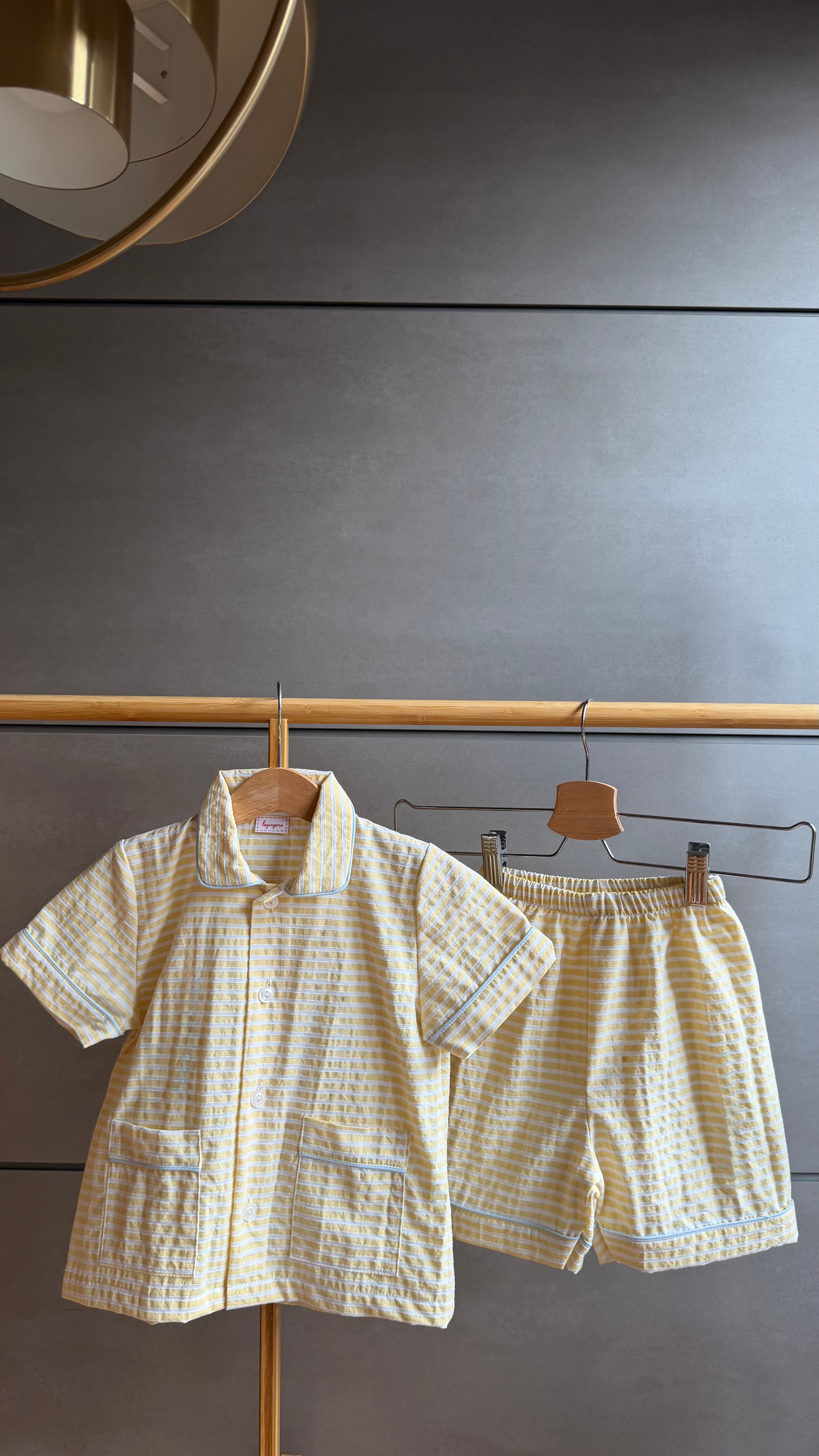 Pigiama Due pezzi: Dalla 8 alla 12 anni RIGHE GIALLE