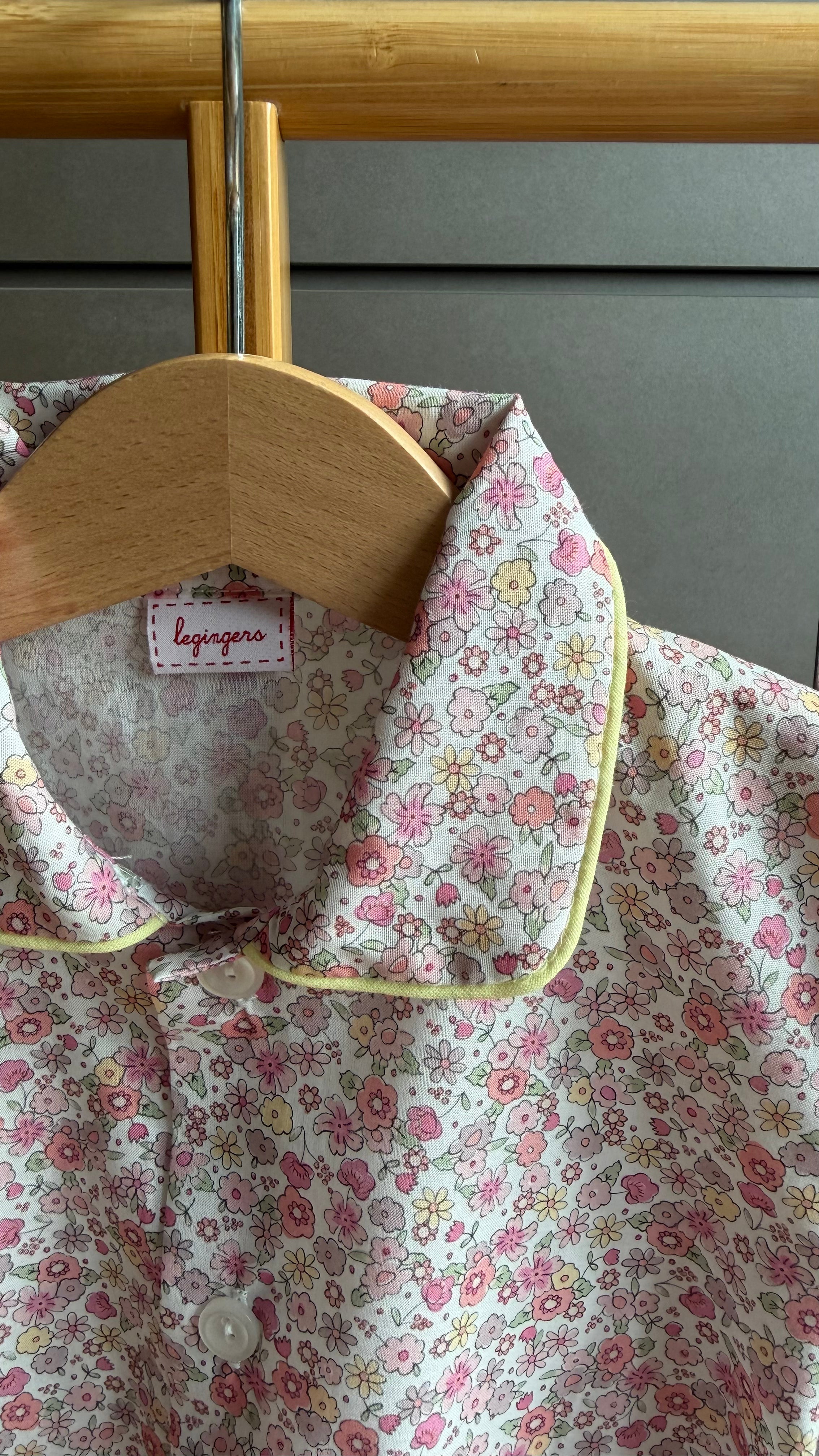 Pigiama Due pezzi: Dalla 2 alla 6 anni FIORELLINI ROSA E VERDI