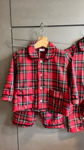 Pigiama dalla 2 alla 6 anni TARTAN ROSSO
