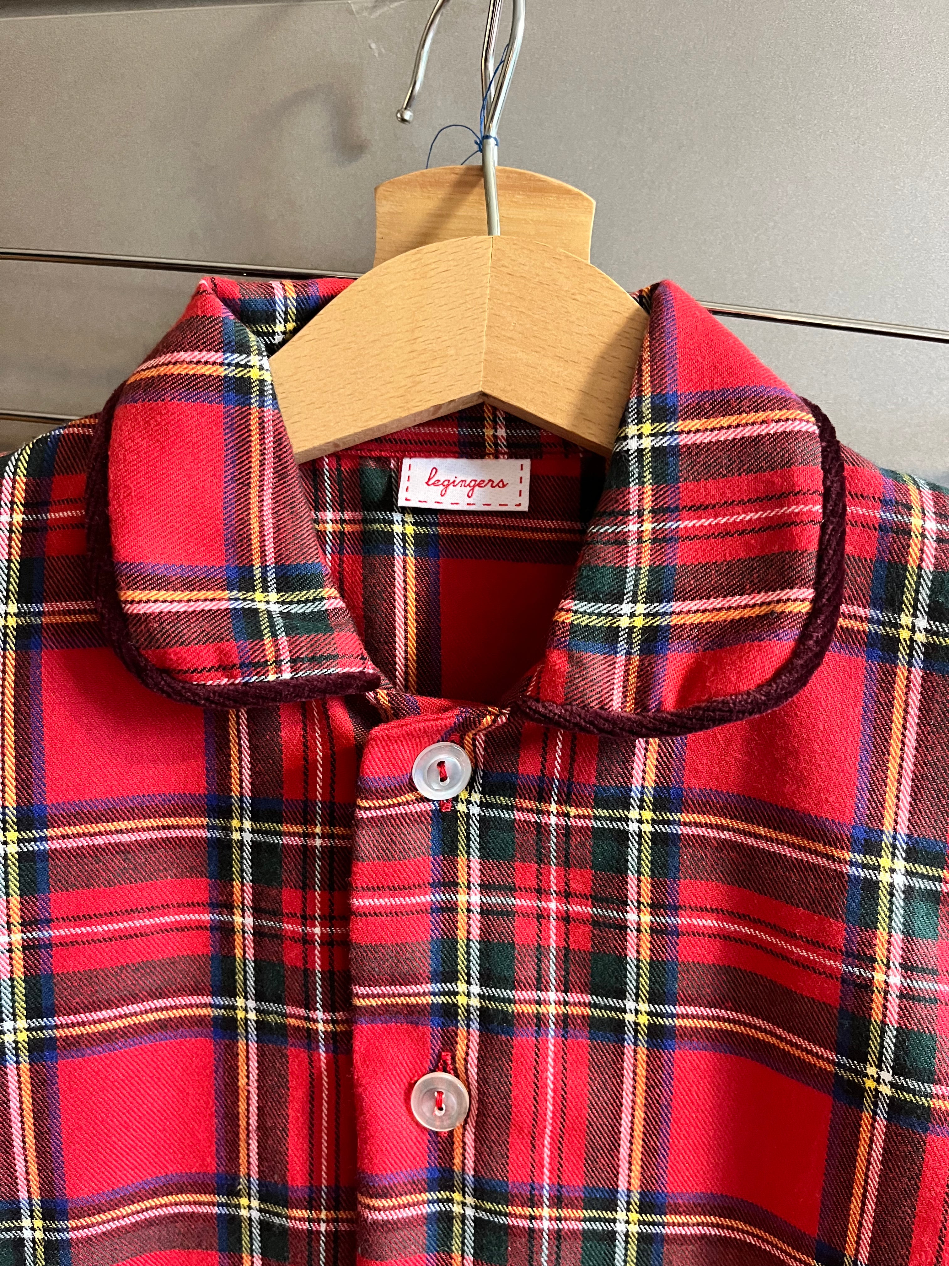 Pigiama dalla 2 alla 6 anni TARTAN ROSSO