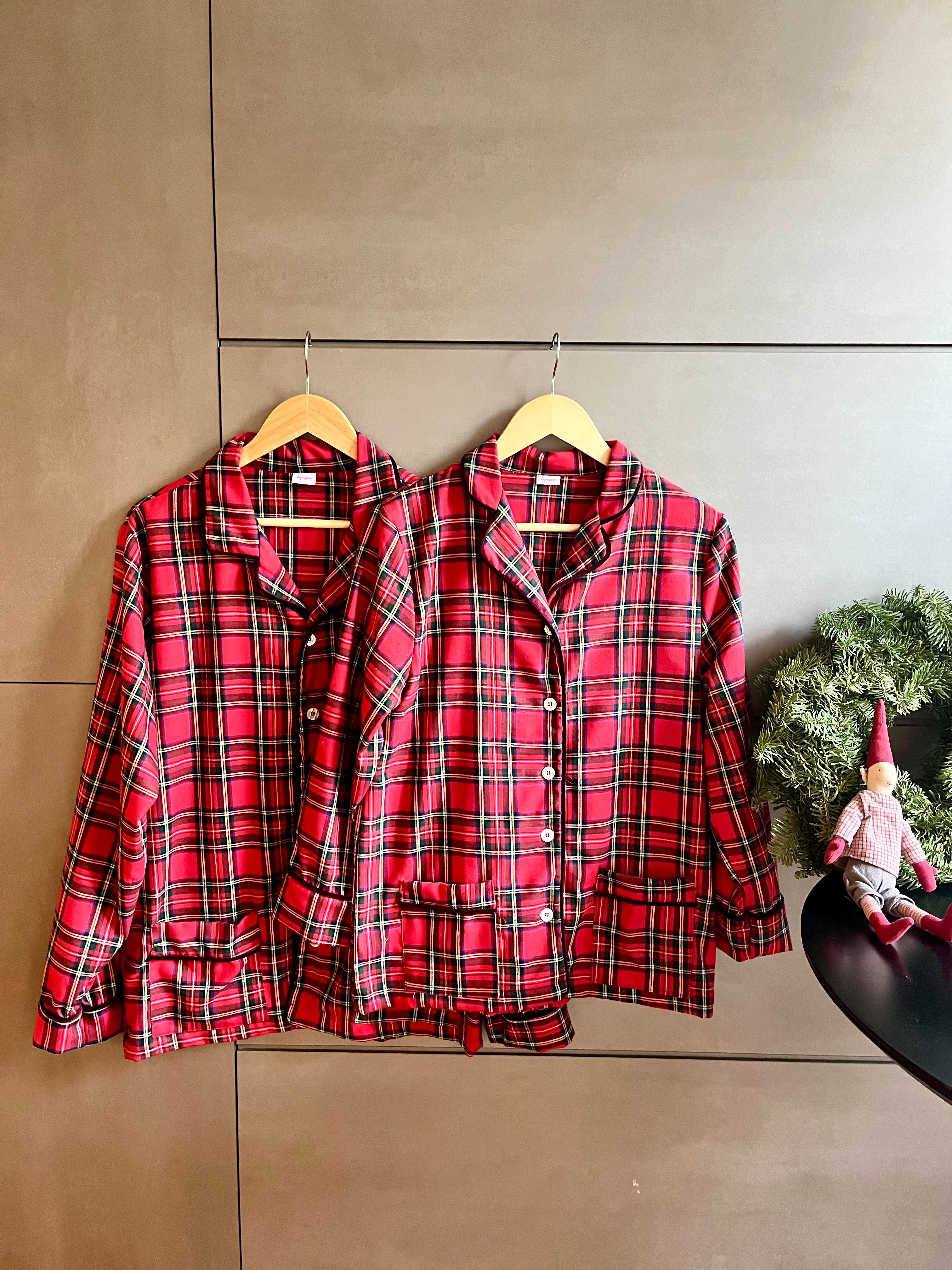 Pigiama donna TARTAN ROSSO