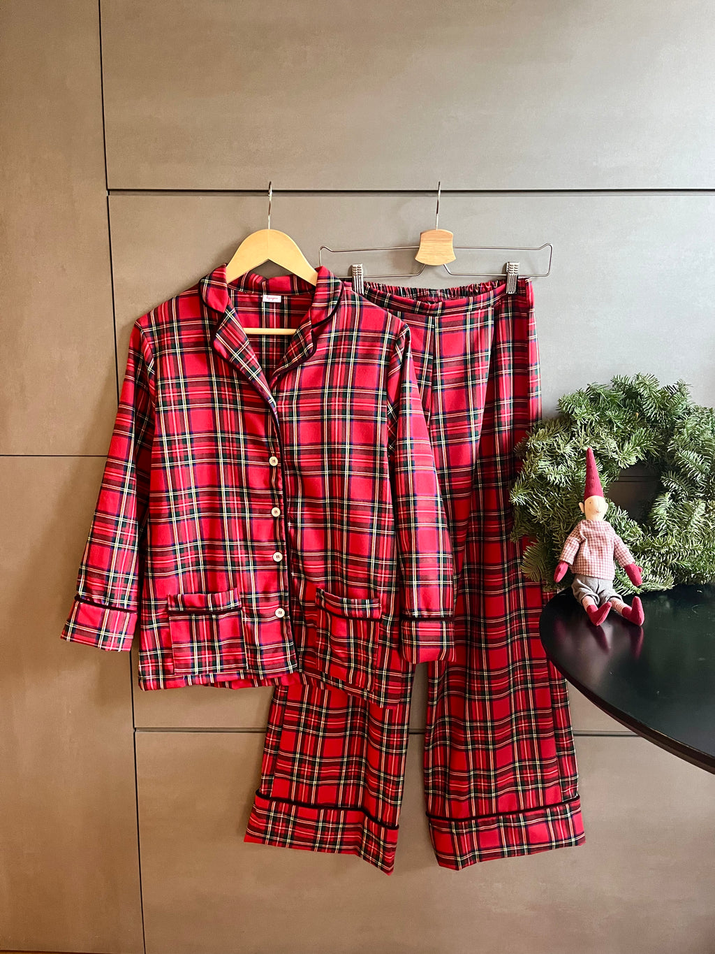 Pigiama donna TARTAN ROSSO