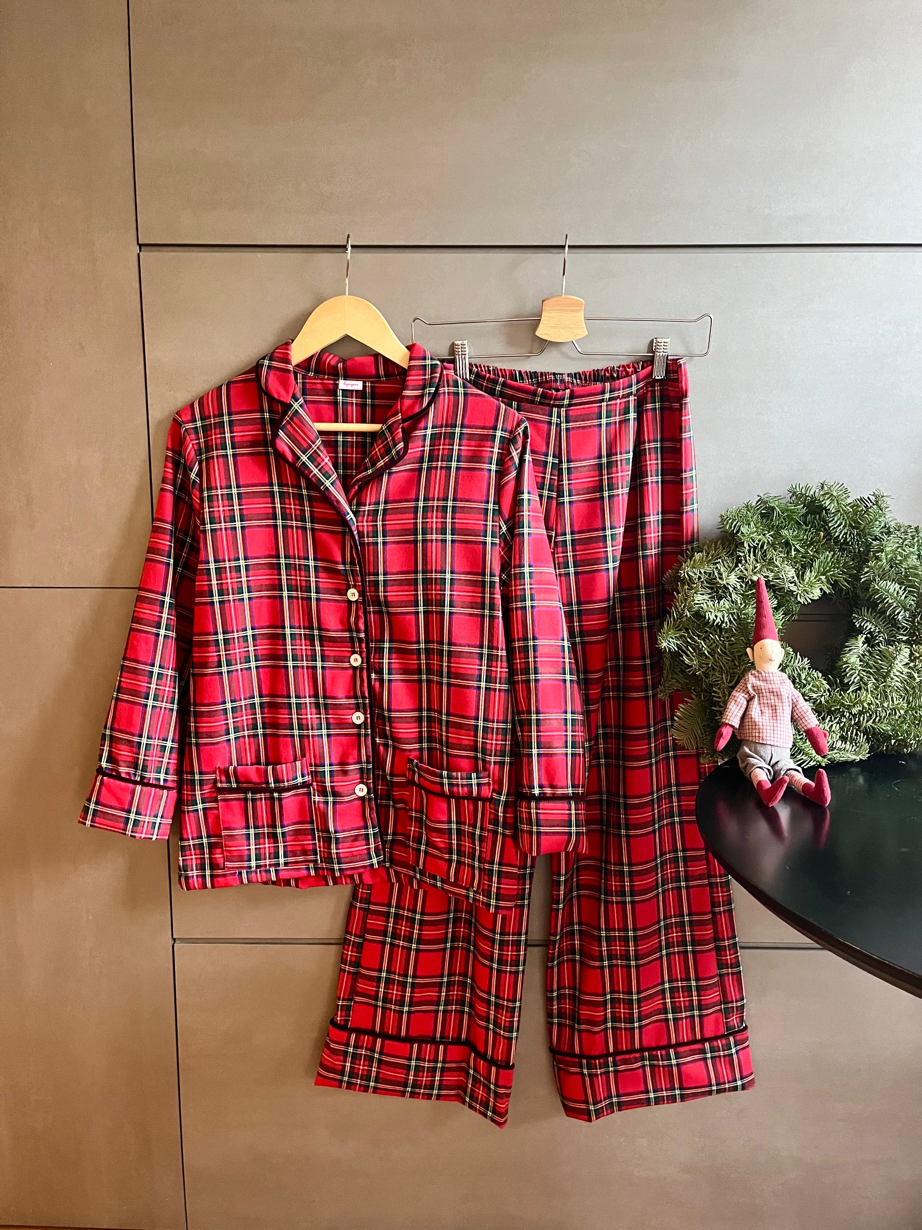 Pigiama donna TARTAN ROSSO