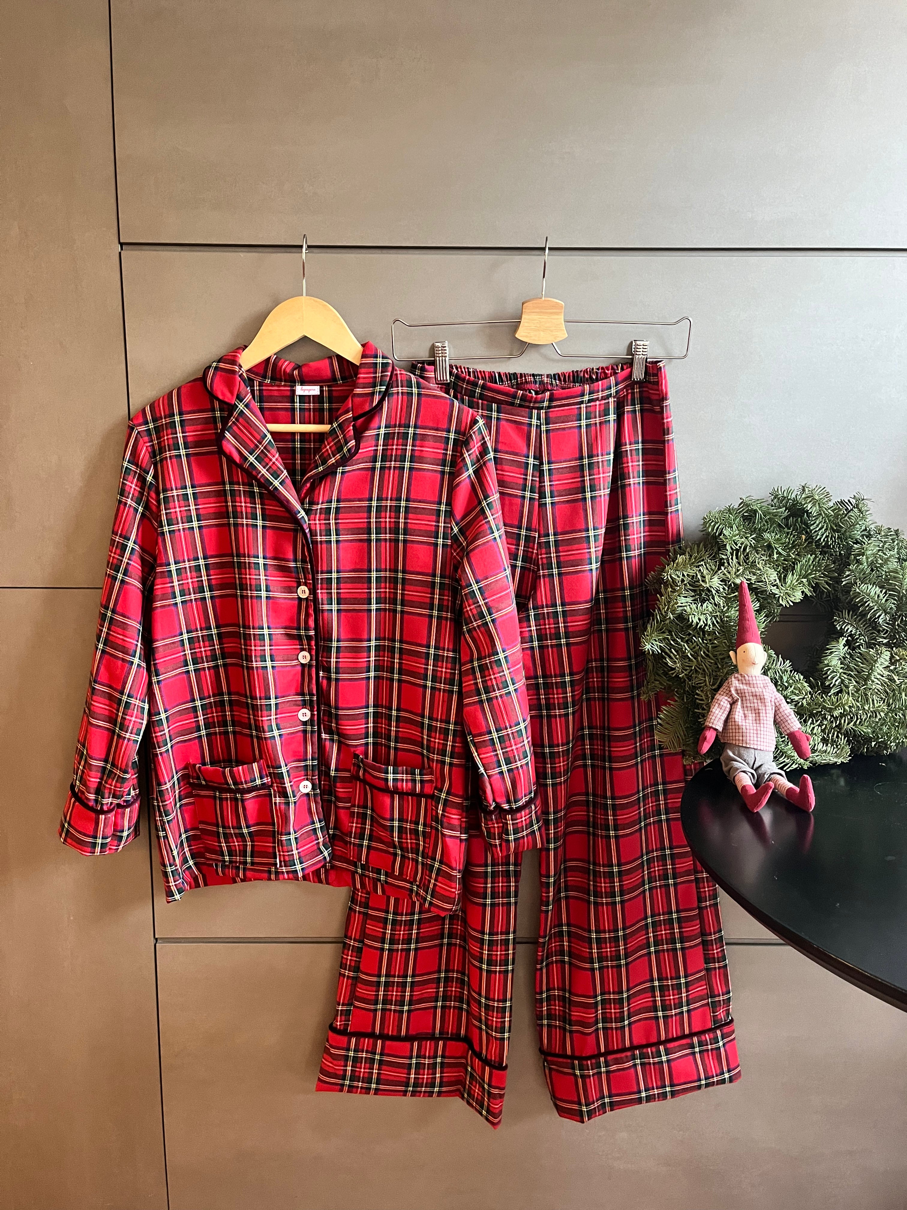 Pigiama donna TARTAN ROSSO