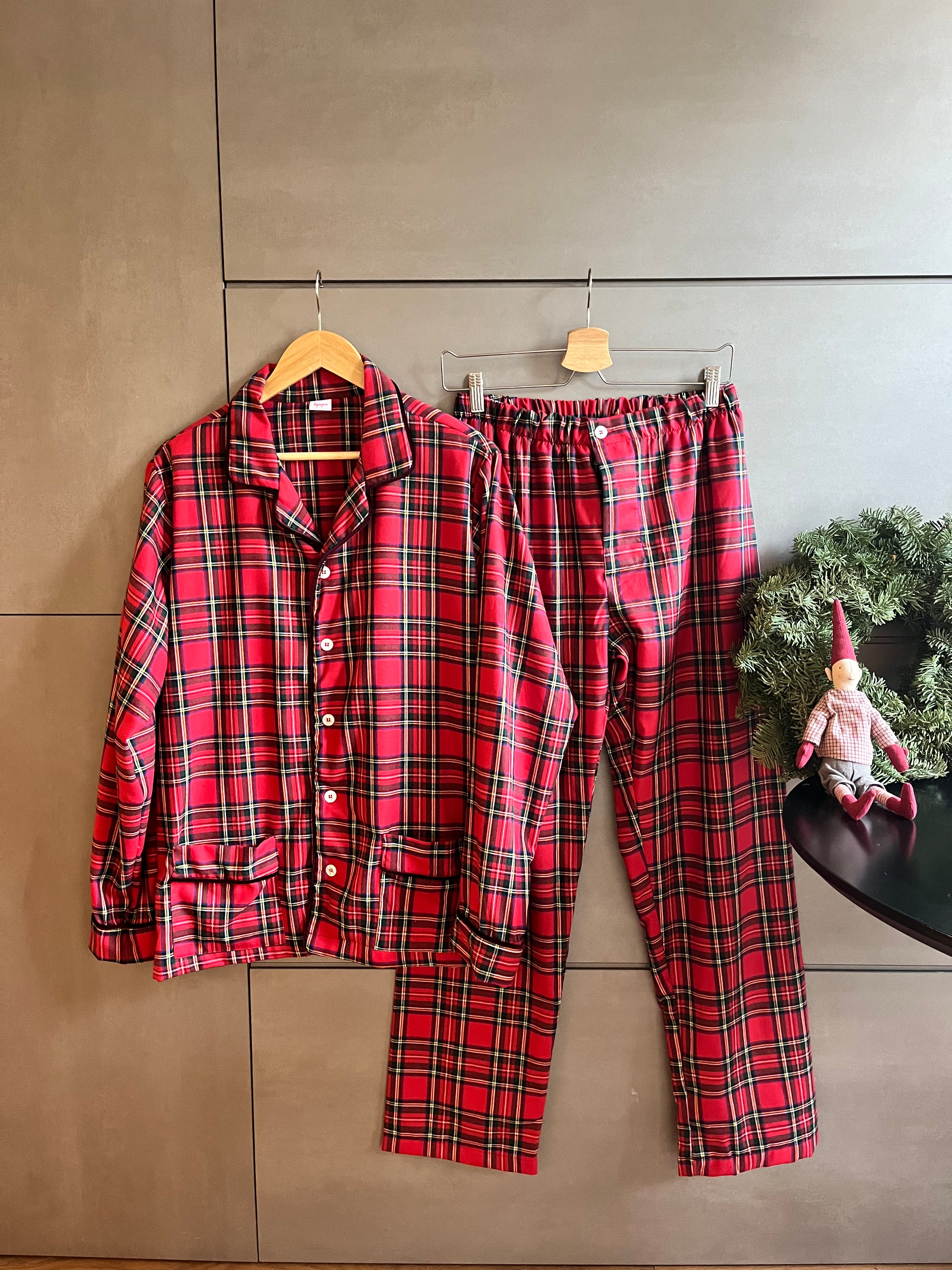 Pigiama uomo TARTAN ROSSO