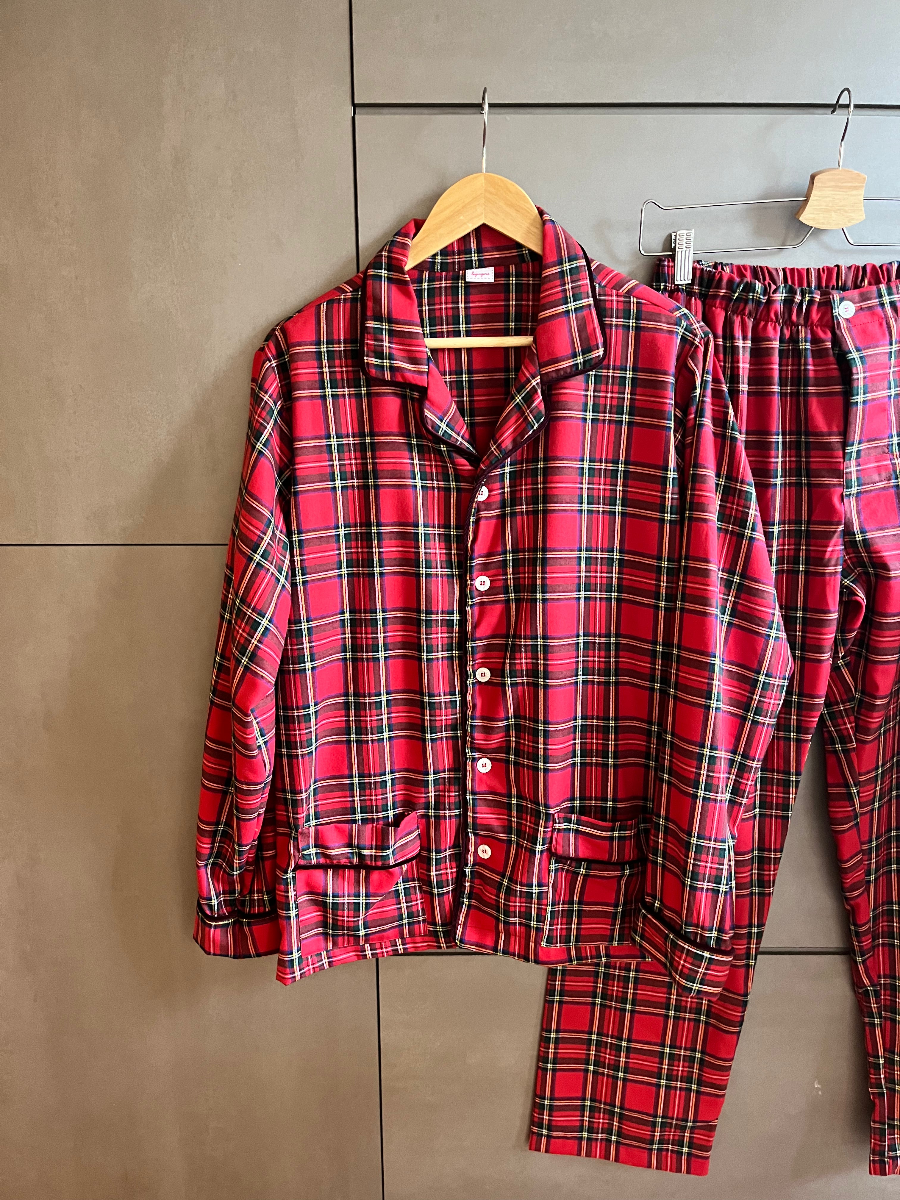 Pigiama uomo TARTAN ROSSO