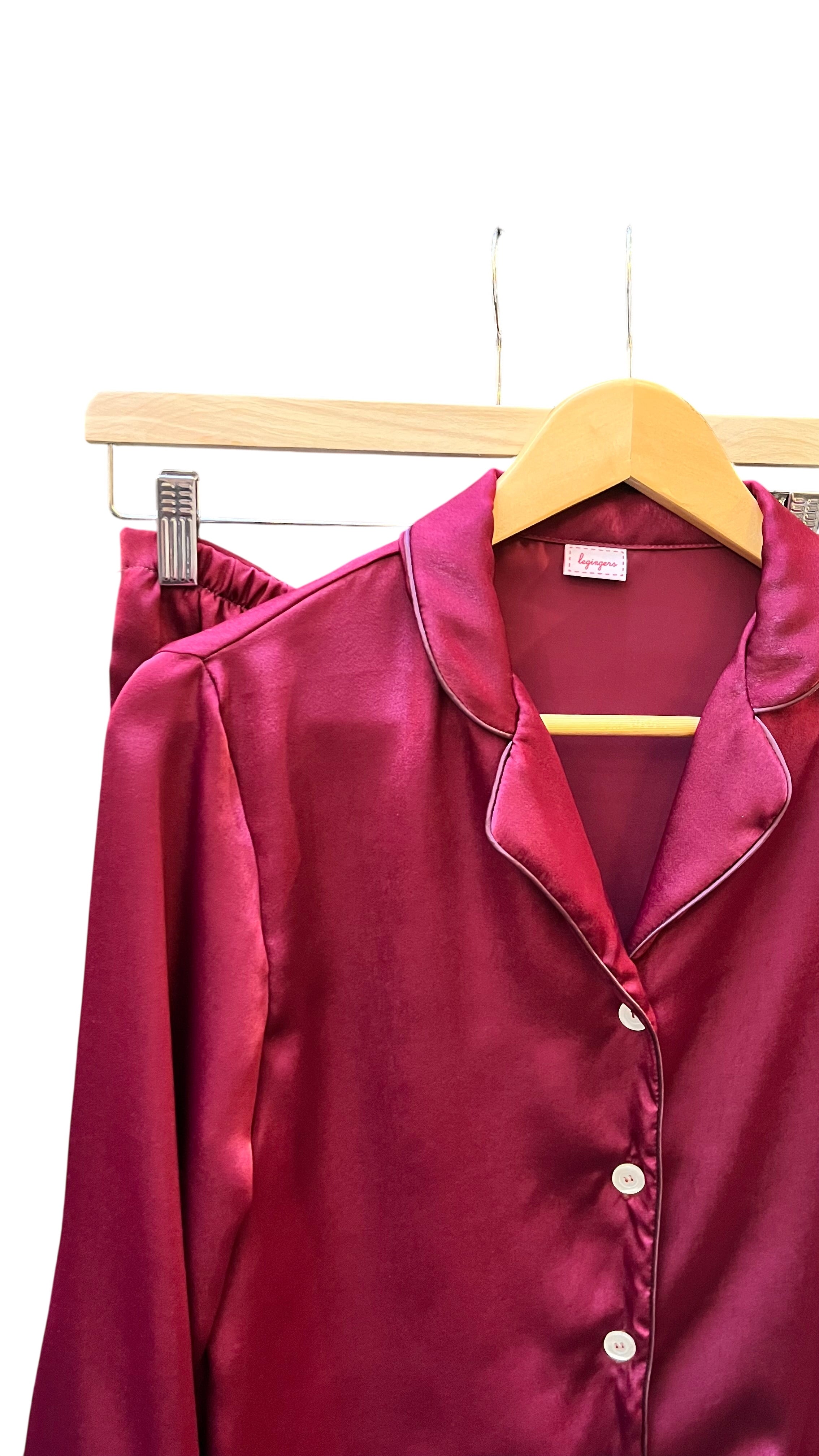 Pigiama donna SATIN BORDEAUX